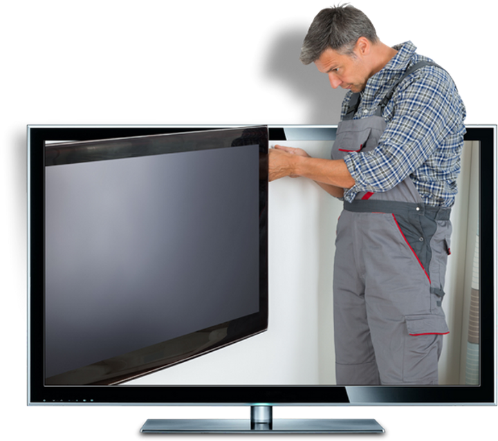 Guy Installing TV